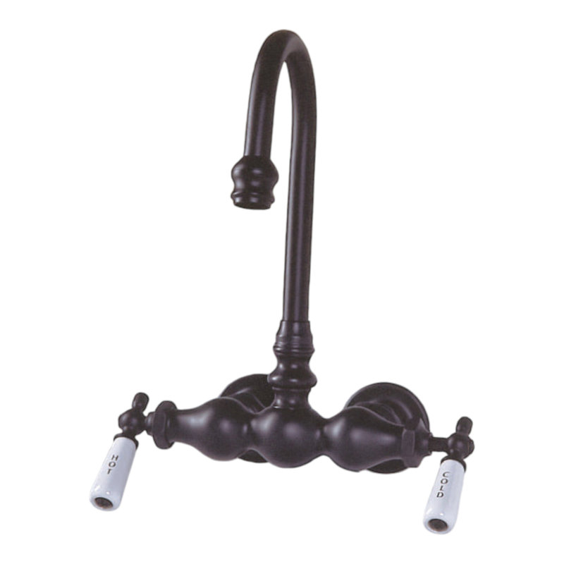 Robinet de bain à col de cygne, 3 billes P0149-1 par Strom Living, Unlacquered Oil Rubbed Bronze