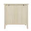 Buffet à 3 tiroirs en corde tissée à la main avec tablettes réglables pour la cuisine, style moderne, ton principal naturel, panneau de particules + matériau, armoire de rangement avec protection supérieure imperméable et tiroirs