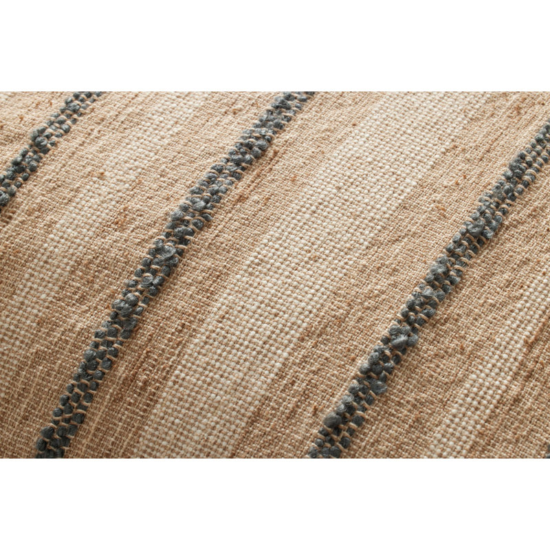 Amber Lewis Natural and Blue Striped 22" x 22" Down Pillow