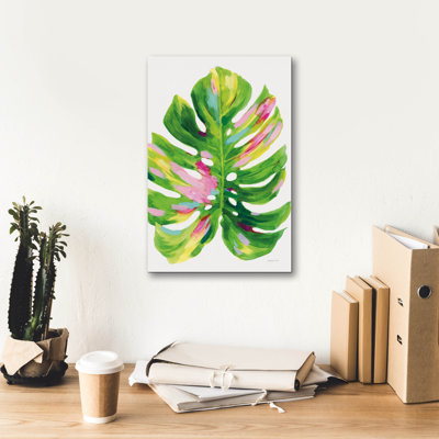 "Epic Graffiti" Colorful Tropical Leaf 1 "par Danhui Nai, art mural sur toile