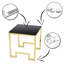 Alvin Glass Top Frame Nest Of Tables
