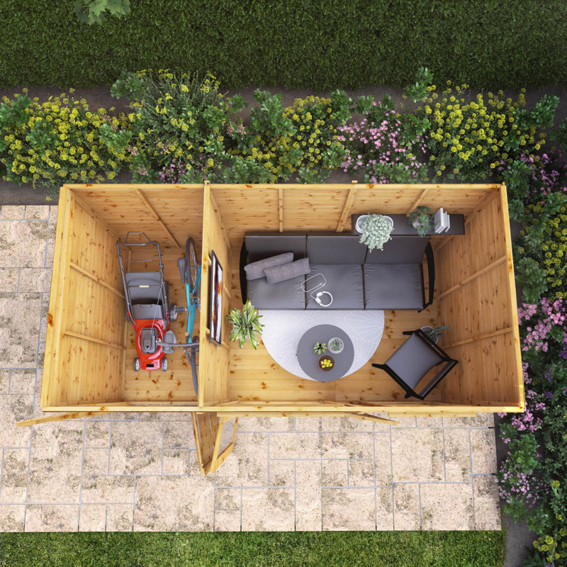Mercia 12 x 6ft Maine Pent Summerhouse With Side Shed
