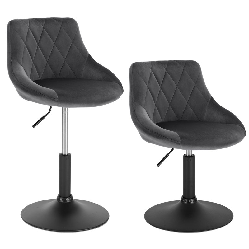 Blasco Swivel Adjustable Height Stool, Dark Grey