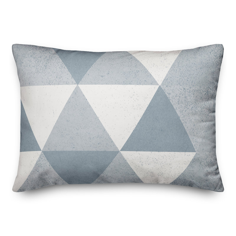  Coussin intérieur / extérieur géométrique, Bleu, Géométrique 2