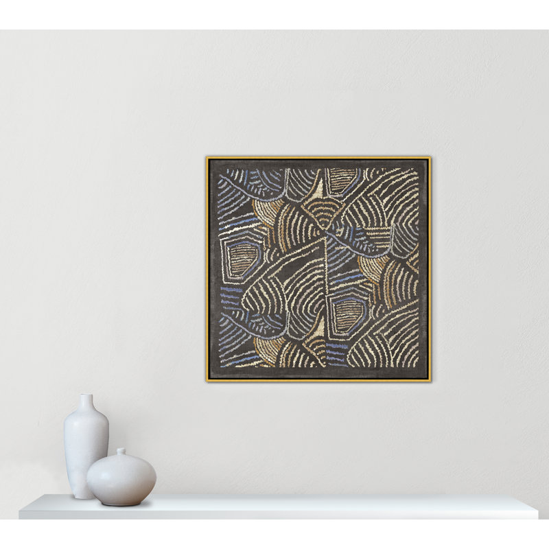 «Golden Folklore III» par Aimee Wilson, H 37,5 po x l 37,5 po, Or