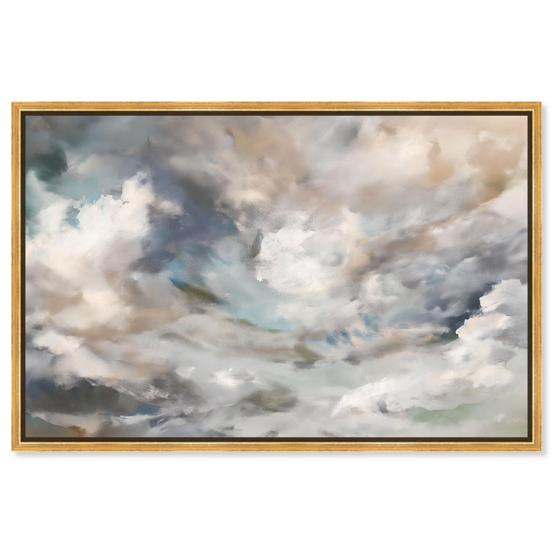 «Dreamy Cumulus», reproduction d'art sur toile par Art Remedy, H 17 po x l 25 po, Cadre doré