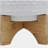 5" TRIBAL PLANTER W/ WOOD STAND, WHITE