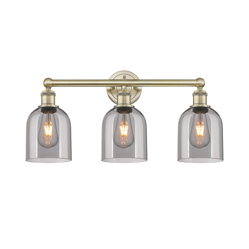 Allysson 3 - Light Dimmable Vanity Light, Light Smoke, Antique Brass