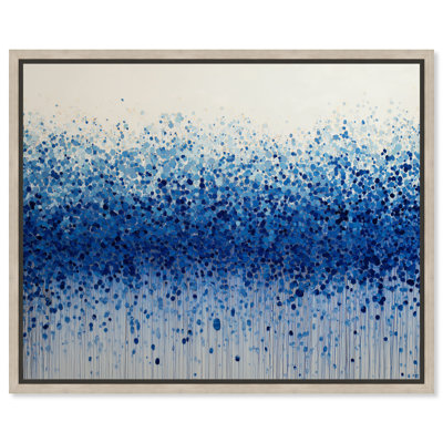 «Dripping Horizon II», reproduction d'art sur toile encadrée par Art Remedy, cadre en chêne naturel, 24 x 20