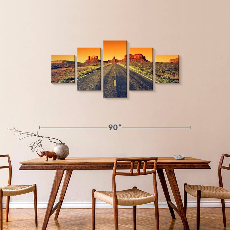 Sunset At Monument Valley Road, 34" H x 74" W