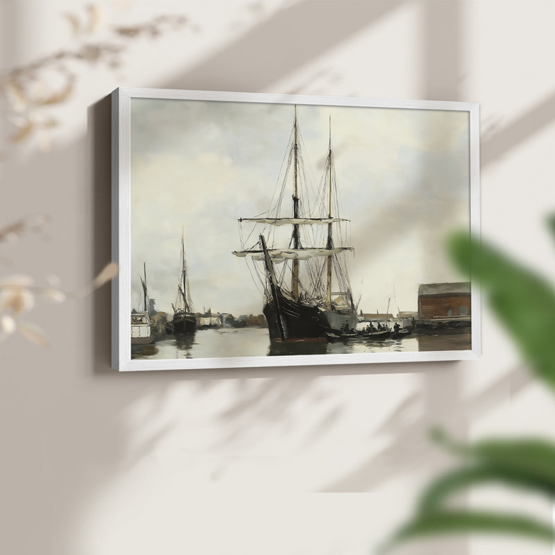 Série nautique-XXX - reproduction encadrée, H 22 po x l 28 po, Blanc