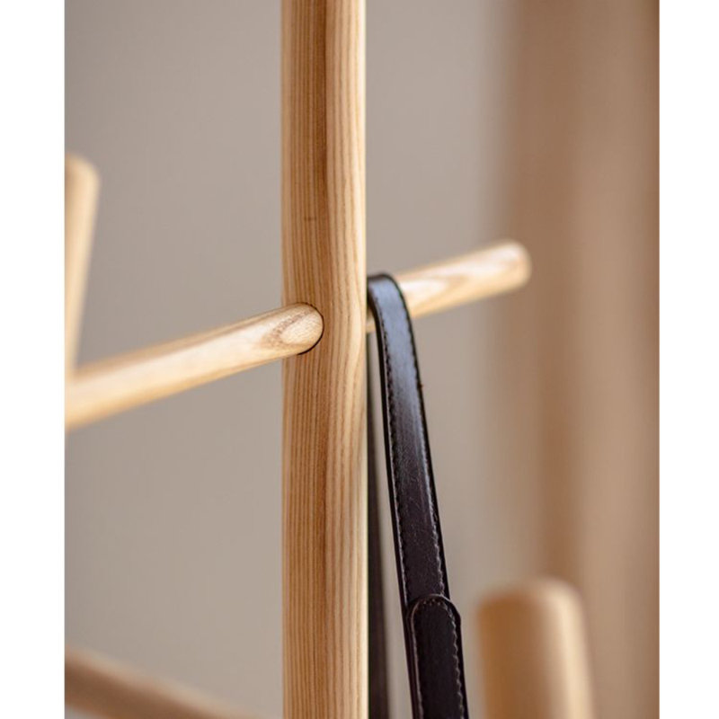 Portemanteau sur pied en bois massif