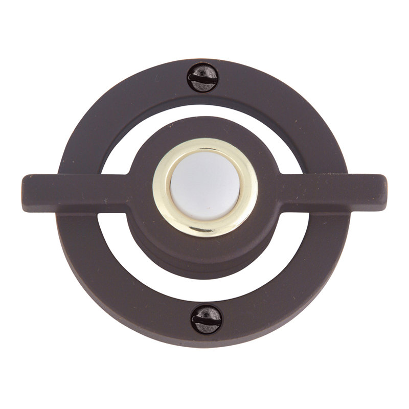 Modern Avalon Push Button, Aged Bronze