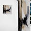Rideau en velours abstrait noir, blanc et doré Expression IV - 1 panneau-112761140