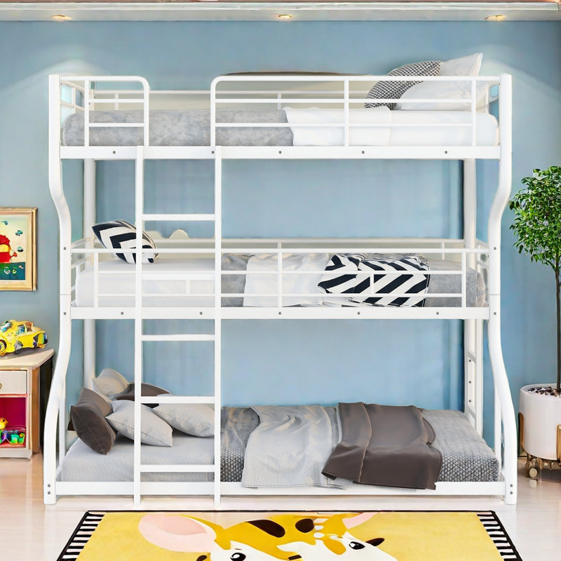 Lit superposé pour enfants Anaise, Blanc