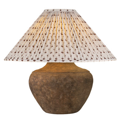 Calabria Table Lamp With Primrose Red Shade