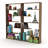 Modern 6-shelves Walnut Bookcase, Made Of Solid Wood For Office Living Industrial Style 6-shelf And Area