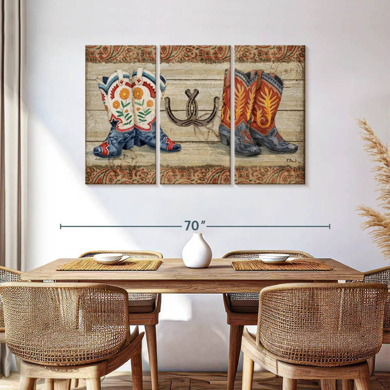 Lelar Wild West Boots IV, 36" H x 57" W