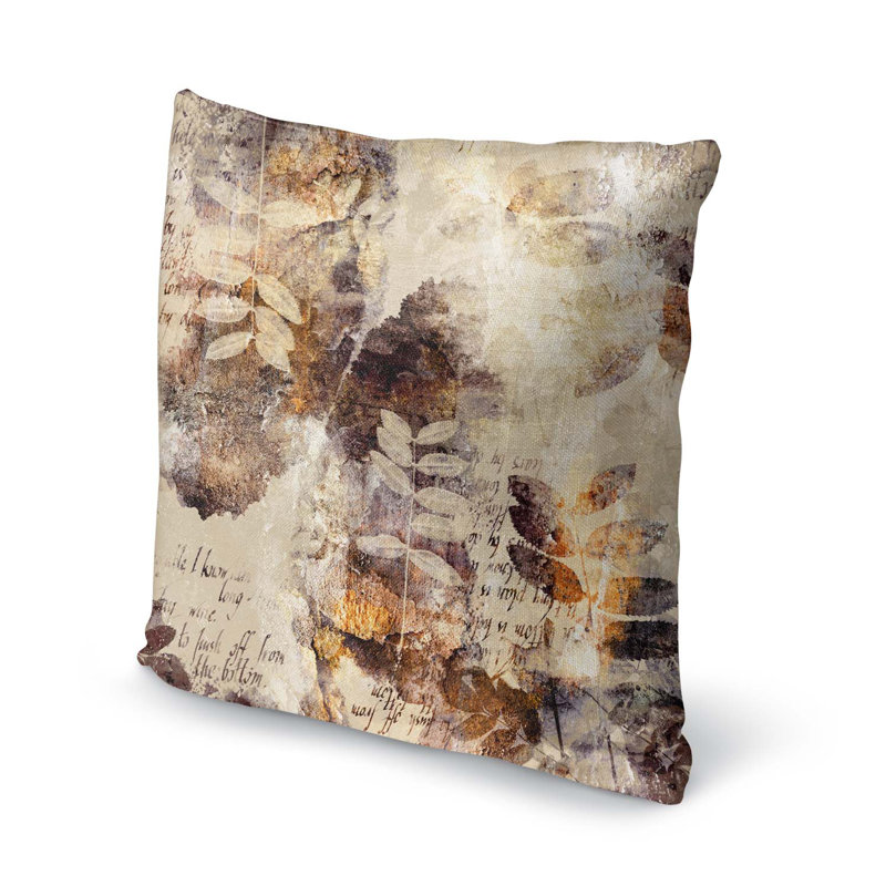 Housse et insert de coussin carré d'extérieur Dry Leaves, 26 po x 26 po