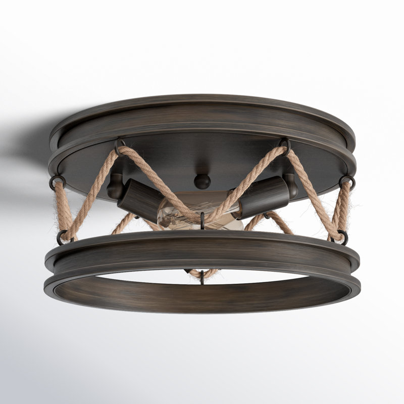 Steel Flush Mount, Gunmetal Bronze