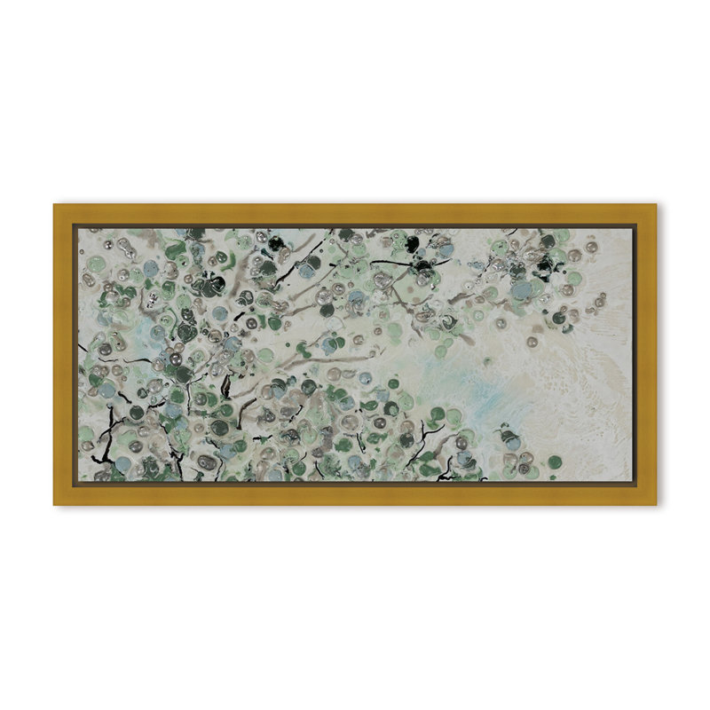 Nature Inspired "Dappled Canopy" Canvas Wall Art By , 16" H x 8" W, Framed Print, Beige