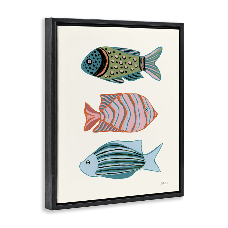  Art mural sur toile Bright Tropical, Cadre flottant noir de jais, H 21 po x l 17 po