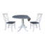 Damarrea Round Top 3 Piece Drop Leaf Solid Wood Dining Set-1619116931