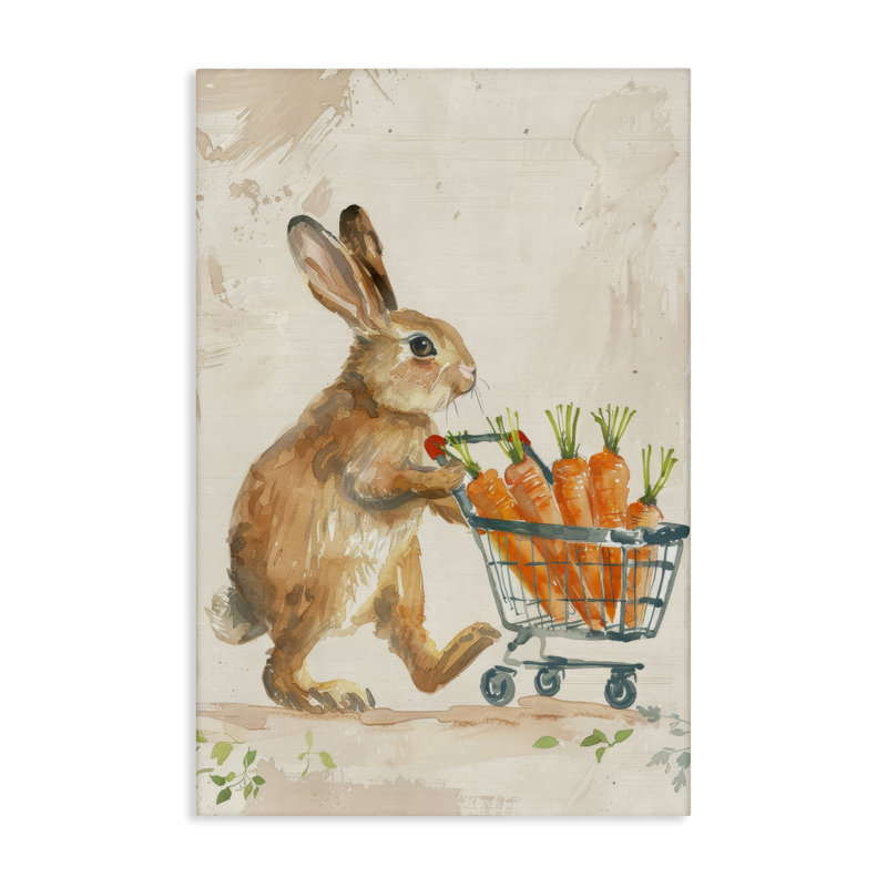 «Carrot Connoisseur Rabbit» par Petals Prints Design, H 24 po x l 16 po