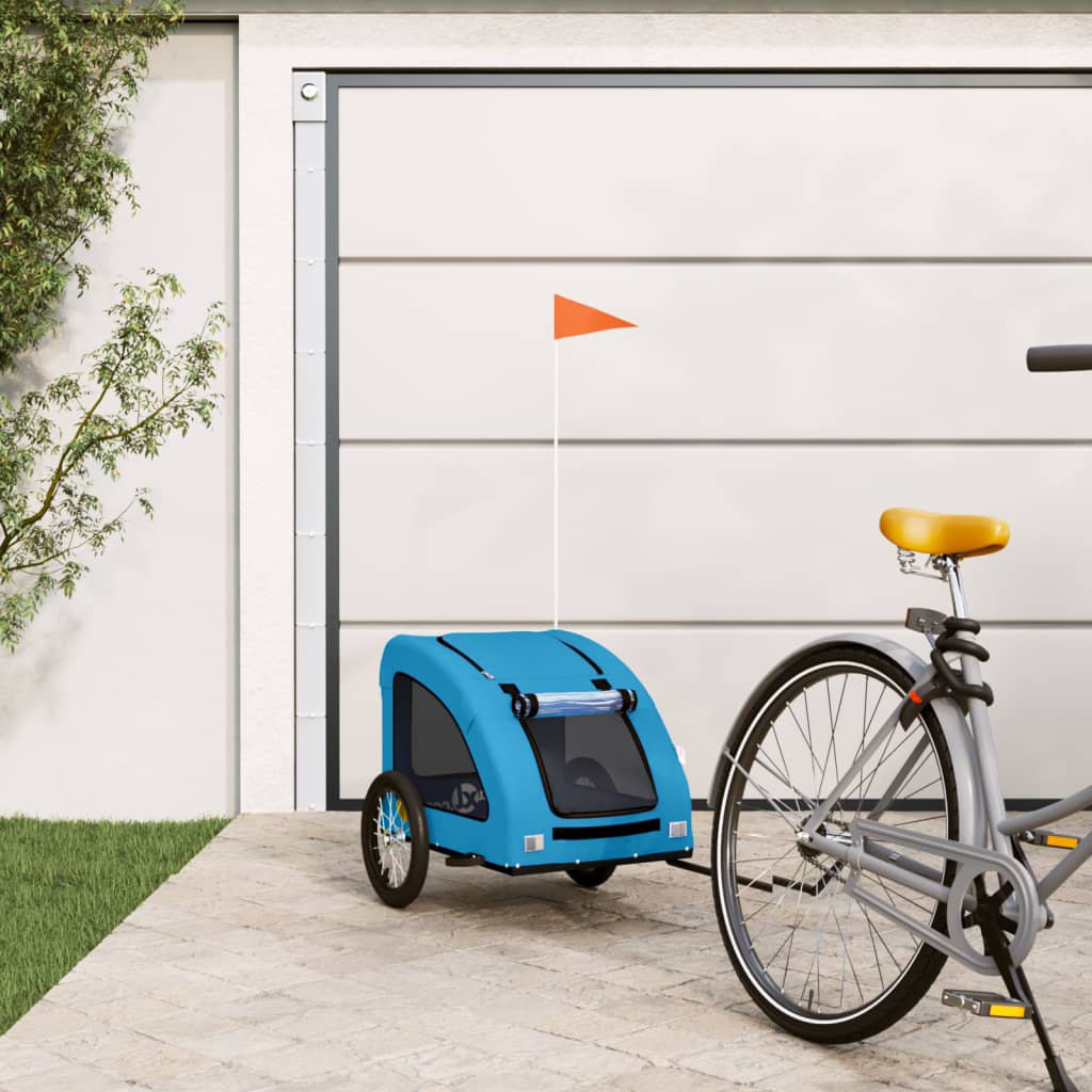 vidaXL Pet Bike Trailer Oxford Fabric and Iron