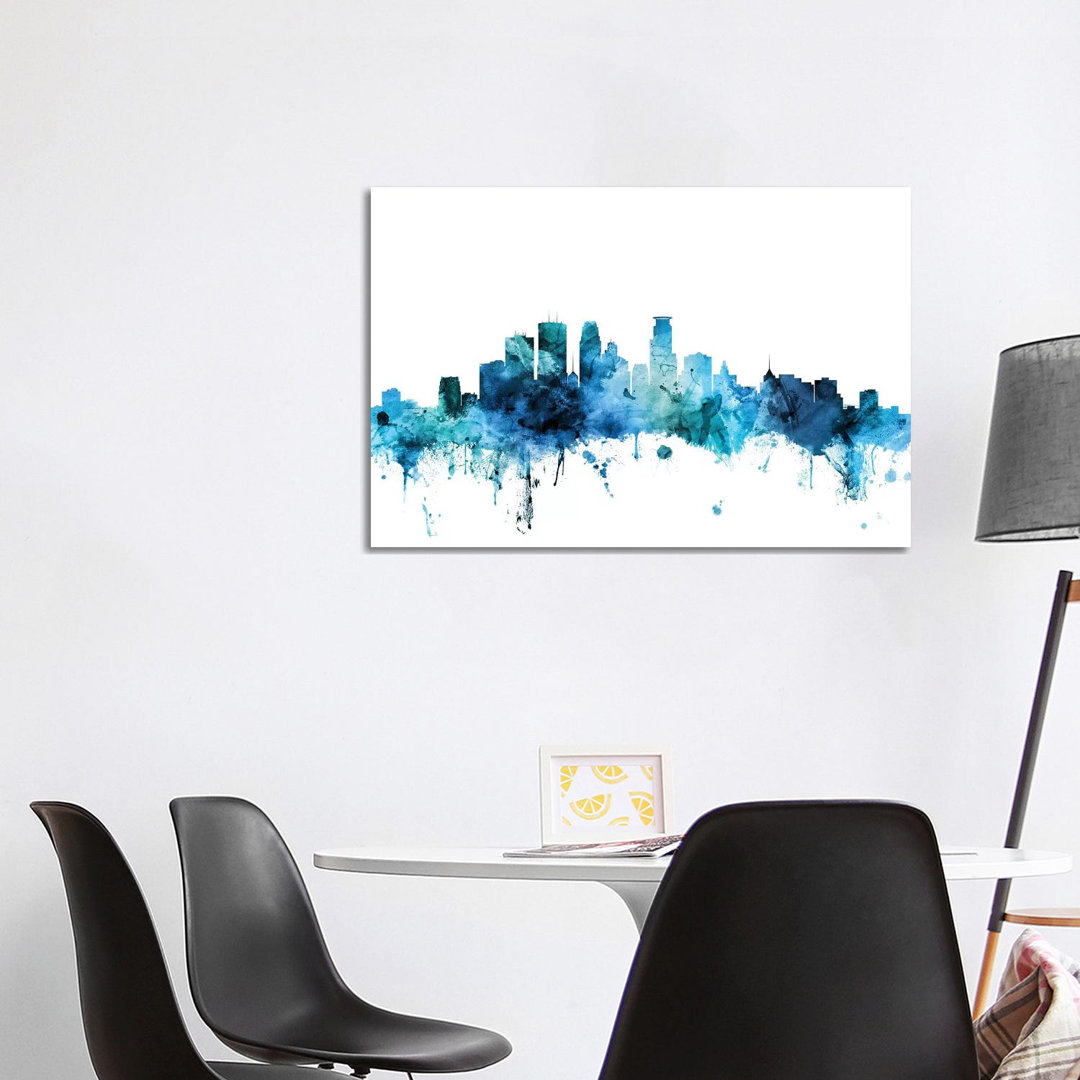 Minneapolis, Minnesota Skyline by Michael Tompsett - Wrapped Canvas Gallery-Wrapped Canvas GiclÃ©e