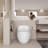 Modern Ceramic Toilet With Egg Shape - Glossy White, 1.28 Single Flush, Efficient Water Usage White Flush Shape, , Comfortable Seat