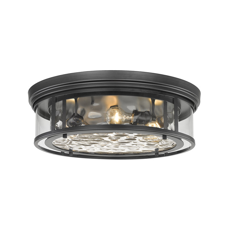 Plafonnier encastré circulaire simple 20,75 po Masuda, Noir mat