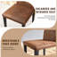 Ensemble de table de salle à manger rectangulaire pour 8 personnes, ensemble de table de salle à manger 71 po avec 8 chaises rembourrées et tablette de rangement, plateau de table en bois avec structure en métal-1360574148