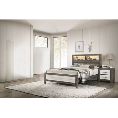Ensemble de chambre à coucher avec lit plateforme Kaeleah 3-2_Odille