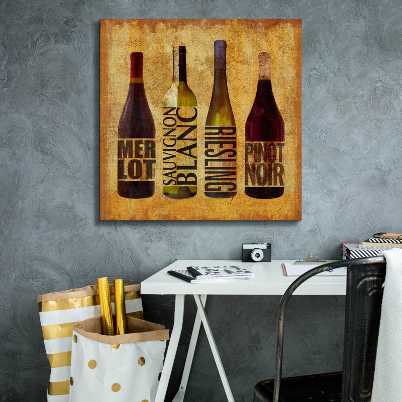 «The Wine Up 2» par Art Licensing Studio, art mural sur toile, H 26 po x l 26 po