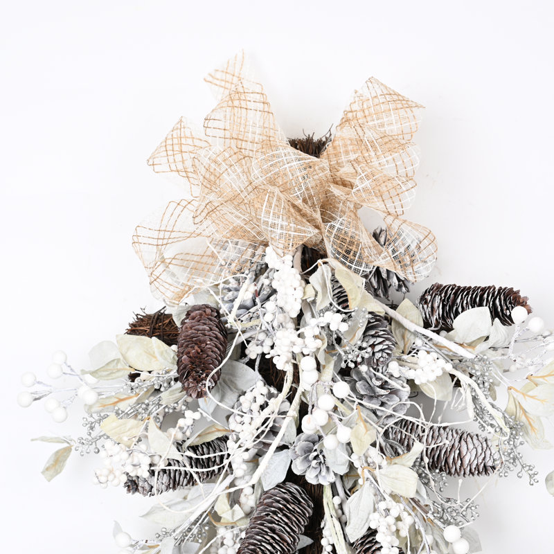 Ornement 26 po Winter Christmas Pinecone Berry