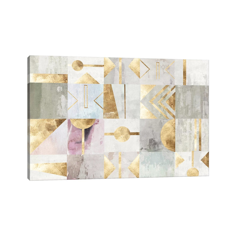 Gold Deco 1 Piece Wrapped Canvas Painting, 66.04 cm H x 45.72 cm W x 1.91 cm D