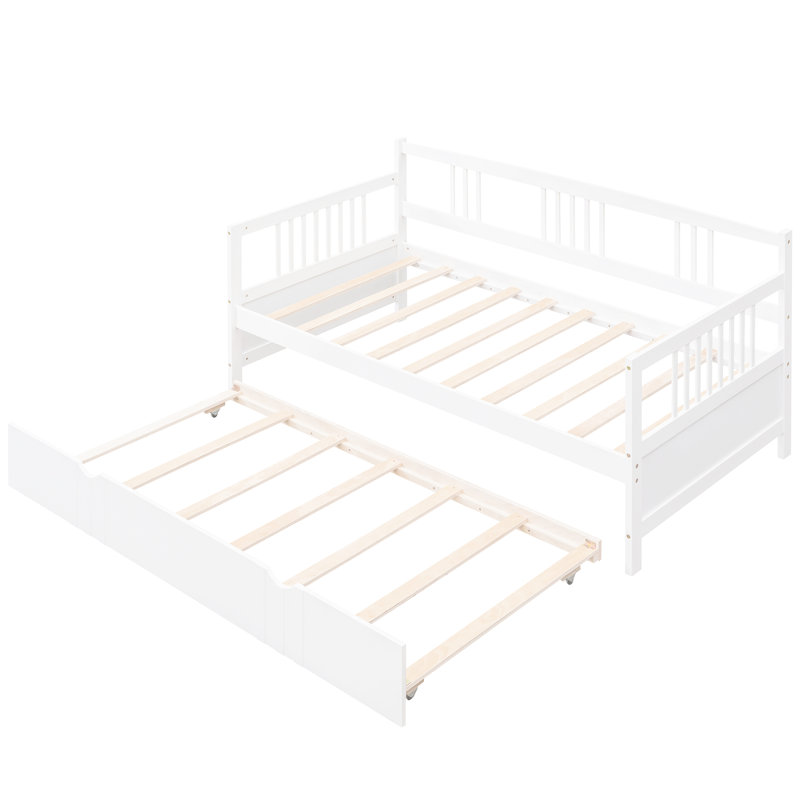 Lit de jour simple avec lit gigogne, bois massif pour la chambre et le salon