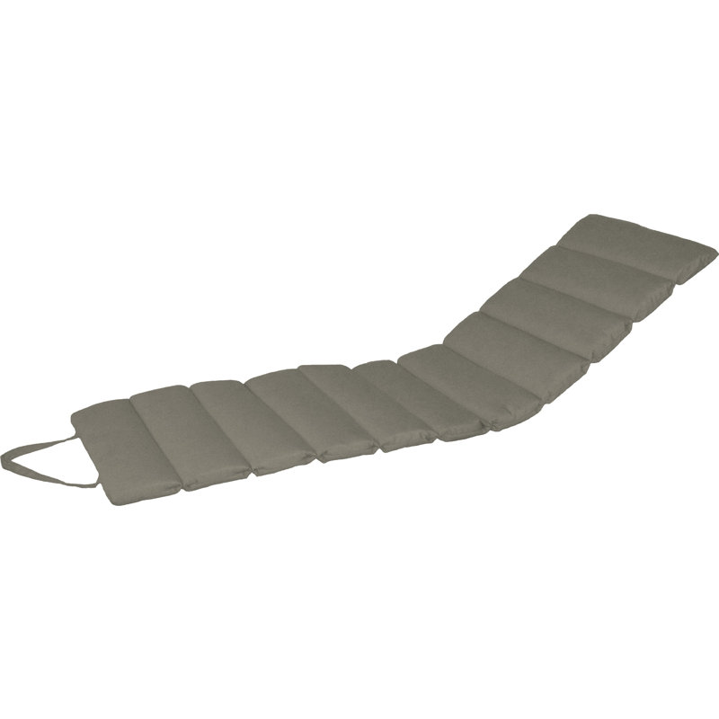 Sunbrella Outdoor 2.5'' Chaise Lounge Seat / Back Cushion, Spectrum Graphite Sunbrella® Plainweave