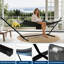 Hamac double pour 2 personnes avec support et oreiller, hamac robuste d'extérieur d'une capacité de 450 lb pour la terrasse, la cour ou la piscine-1196472569