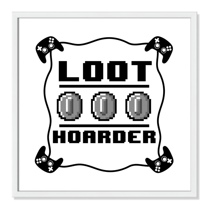 Impression sur papier Loot Hoarder Kids, H 23,5 po x l 23,5 po x P 1,19 po, Encadré de boîte blanc