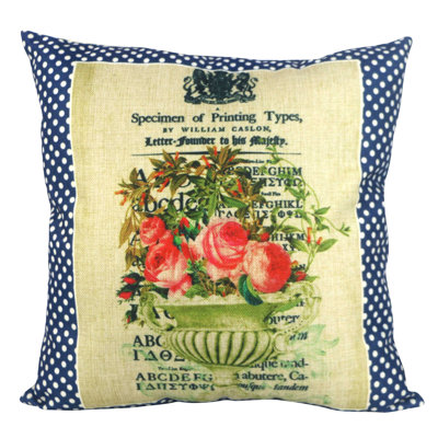 Coussin décoratif fleur Polka Dots