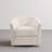 Upholstered Ivory Velvet Swivel Barrel Chair-499469532