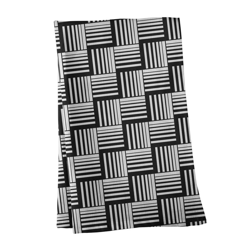 Jaya Tea Towel Kitchen Towel, Drak Gray/Black, Cotton Twill