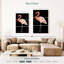 Flamant rose sur fond noir-108591291
