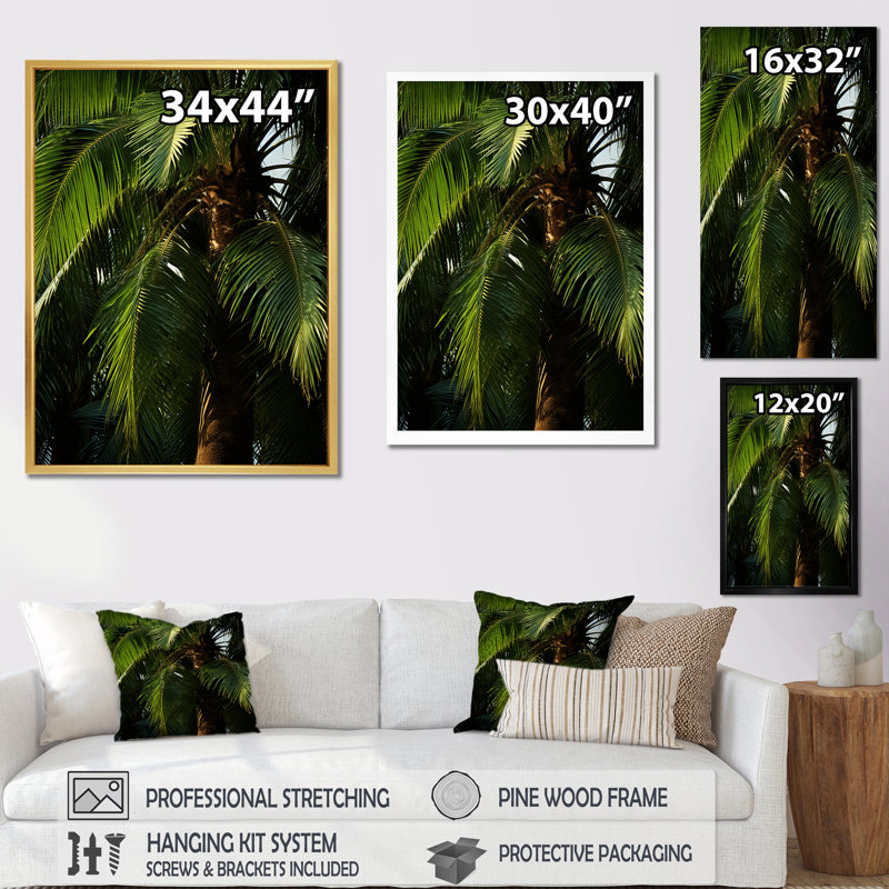 Emerald Jungle Embrace II, Encadrement doré, H 44 po x l 34 po x P 1,5 po