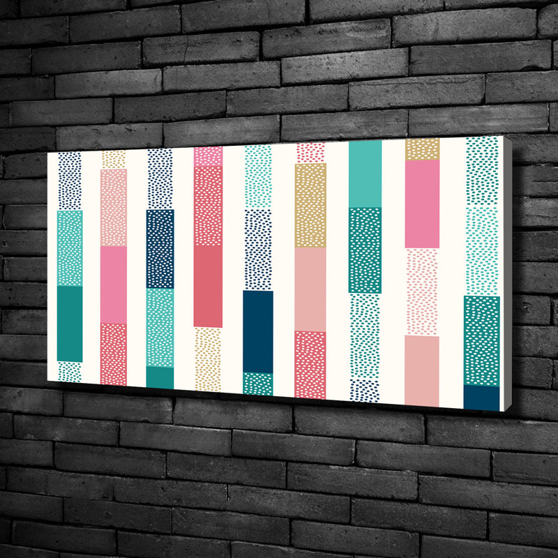 Colored Stripes - No Frame Print on Canvas