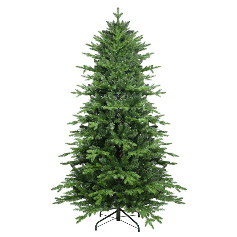 Arbre de Noël artificiel vert 4 pi en PVC / PE, 919 pointes, plein, luxueux, articulé, aiguilles mixtes réalistes, assemblage facile, support en métal | Idée de cadeau