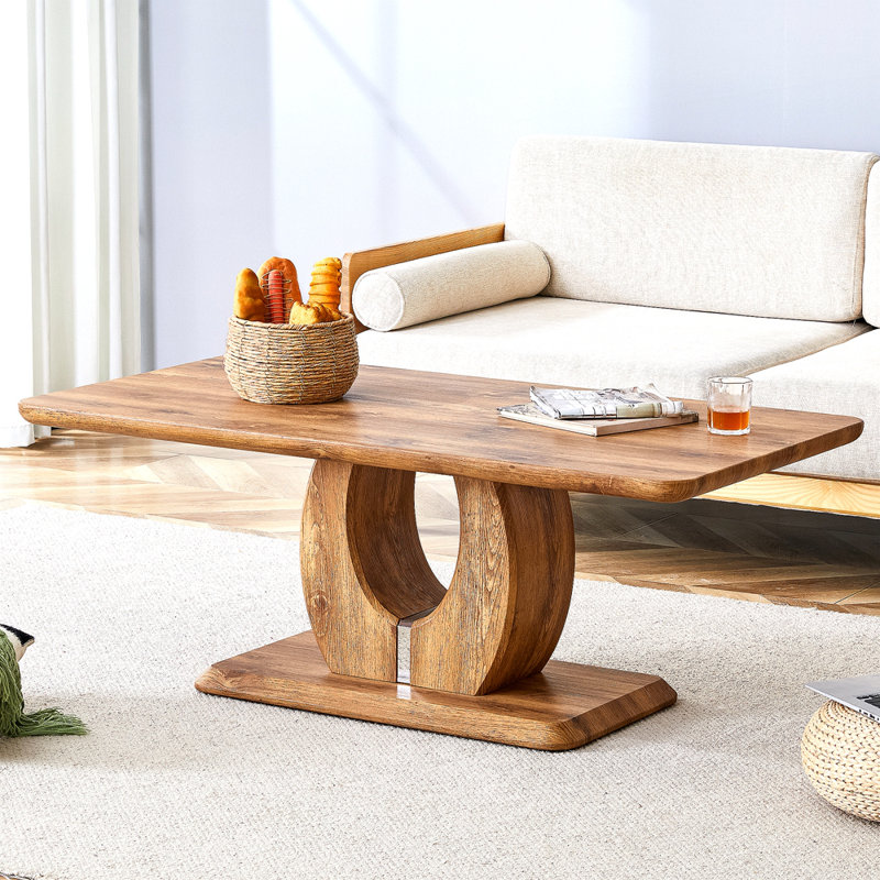 Table basse moderne et simple de luxe moderne de couleur bois. Le bureau d'ordinateur. La table de jeu. Convient pour la salle à manger, le salon, la terrasse et la cuisine. 47 po x 25,6 po 18 po