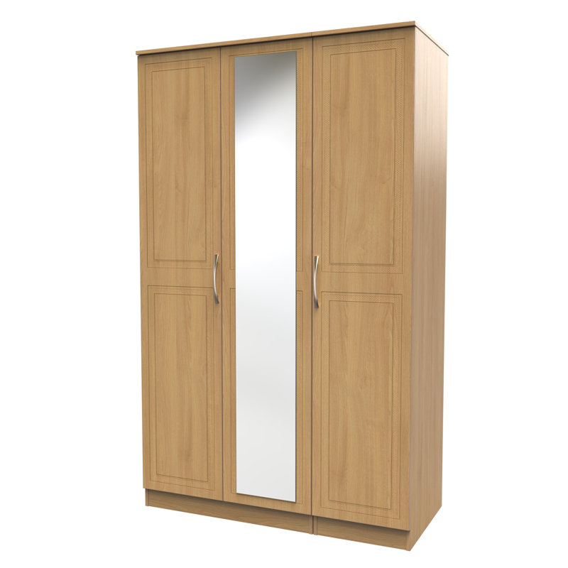 Fully Assembled Dorset 2 Door Wardrobe, 197cm H x 74cm W x 53cm D, Modern Oak
